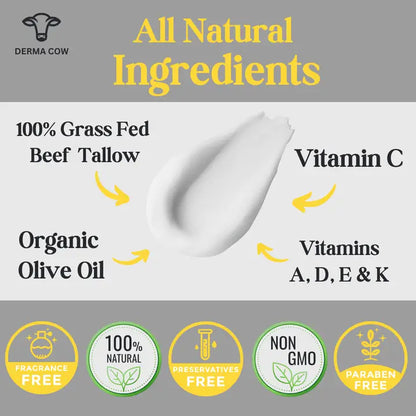 Whipped Tallow Cream with Vitamin C, Cream For Face and Body