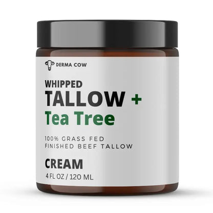 Whipped Tallow Cream + Tea Tree, 100% Grass Fed Beef Tallow